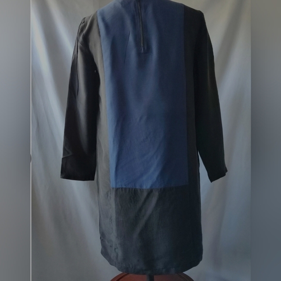 Madewell Blue Black Colorblocked Sheath Dress XS - Picture 3 of 9